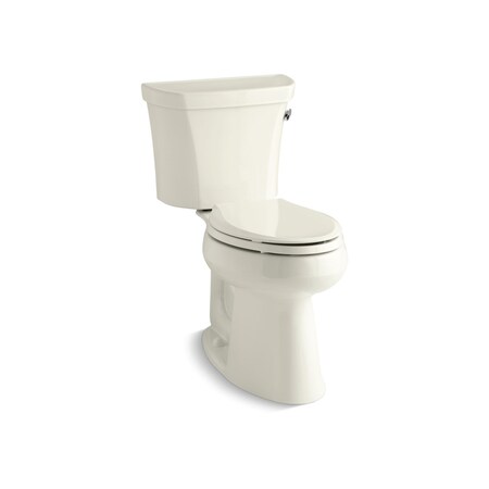Kohler Toilet, Gravity Flush, Floor Mounted Mount, Elongated, Biscuit 3889-RA-96